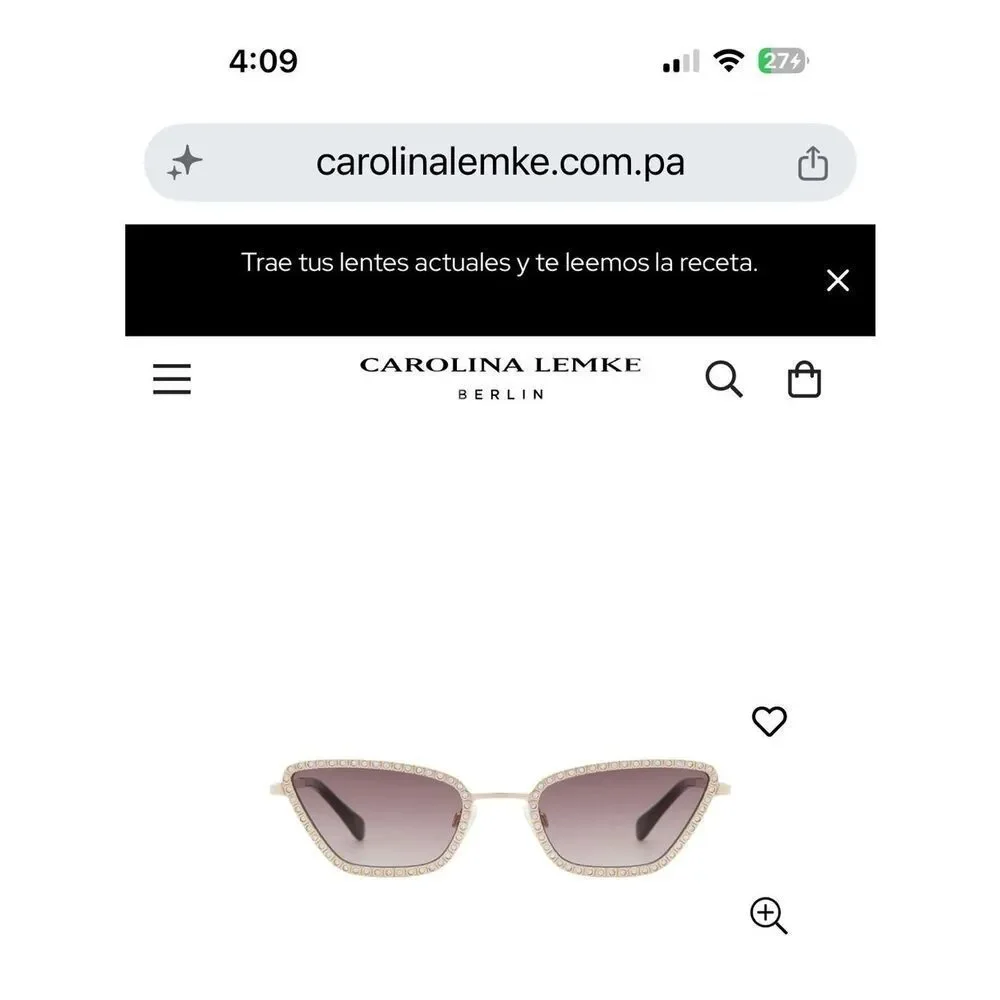 Carolina Lemke of Berlin Twiggy retro sunglasses NIB